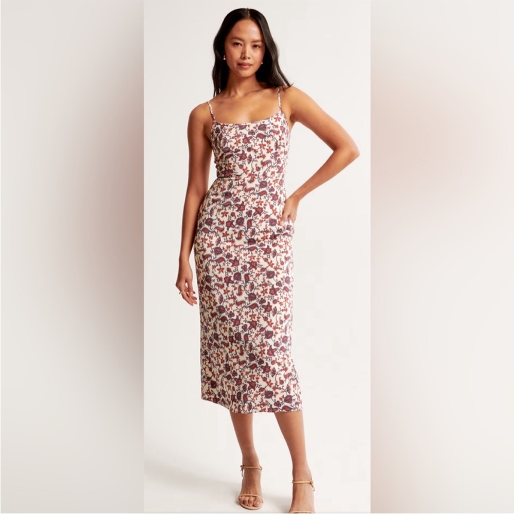 Abercrombie & Fitch floralSlip Midi Dress XLP boho paisley print